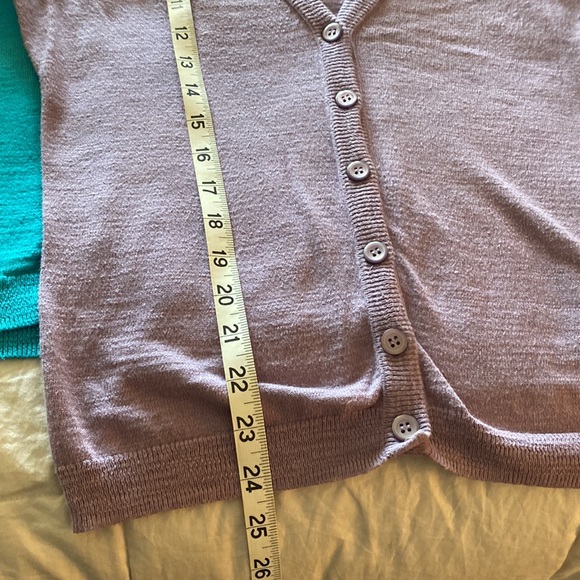 Two Caslon Short Sleeve 100% Cotton Cardigans - Picture 3 of 5